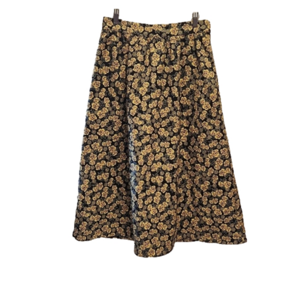 Anthropologie Maeve Brocade cotton blend jaquard floral Maxi Skirt NWOT sz 6 - Picture 4 of 13